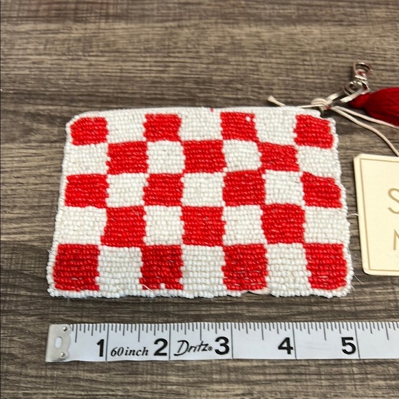 Cherry Beaded Bag (Crossbody Strap) w/ Matching Beaded Wallet 🍓🍒 - Picture 7 of 16